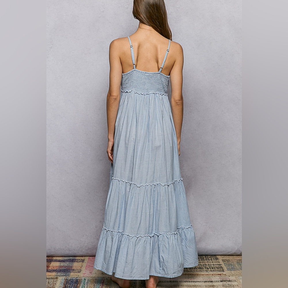 Light Denim Blues Maxi Dress - Picture 5 of 7